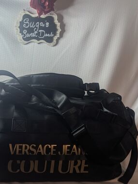 Versace Travel Bag With Multiple Strap Configuration